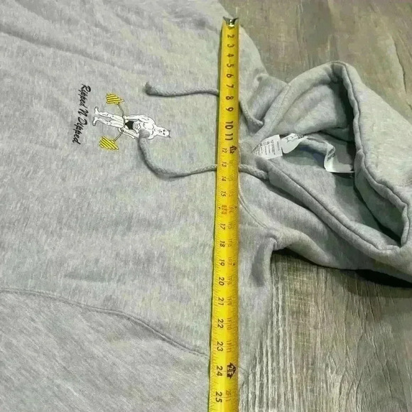 NWT RIPPED N DIPPED Hoodie Jacket Ash Heather Graphic Front /Back Unisex Sz L - Picture 11 of 13